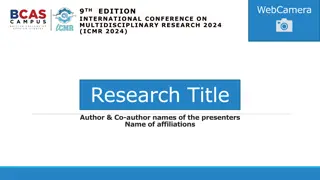 International Conference on Multidisciplinary Research 2024 Edition