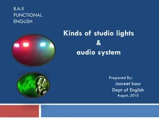 Studio Lights and Audio Systems Overview