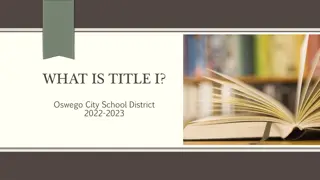 About Title I Programs in Oswego City School District