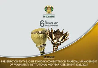 Mid-Year Assessment 2023/2024: Financial Management of Parliament Presentation