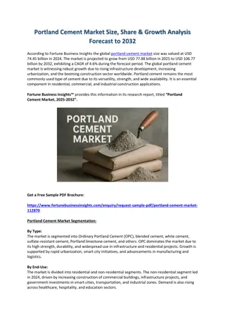 Portland Cement Market Size, Share & Growth Analysis Forecast to 2032