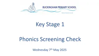 Phonics Screening Check for Key Stage 1 Students
