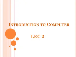 Computer Basics and Components