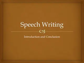 Crafting a Powerful Speech: Introduction and Conclusion