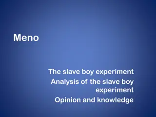 Slave Boy Experiment Analysis & Socrates' Method