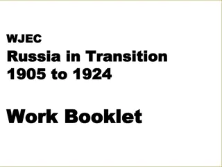 Russia in Transition: 1905 to 1924
