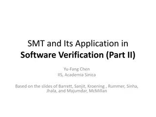 Software Verification Using SMT - Part II