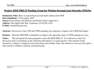 Improving UWB Link Budget with NB/UWB Coordination