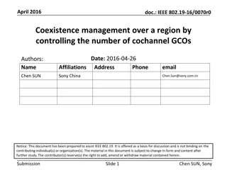 Coexistence Management in Wireless Networks