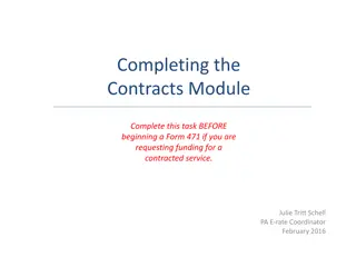 Completing Contracts Module - Essential Steps Before Form 471