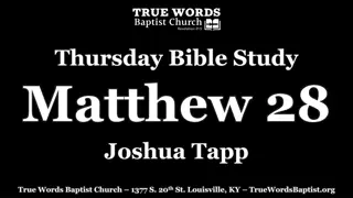 Day vs. Night Bible Study with Joshua Tapp