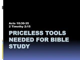 Bible Study Tools and Methods