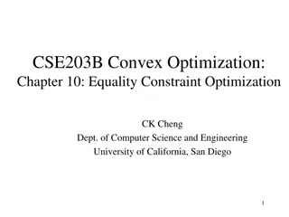 Equality Constrained Optimization Guide