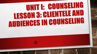 Understanding Clientele and Audiences in Counseling