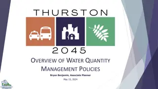 Water Quantity Management Policies Overview