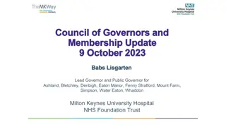 Update on Council of Governors and Membership