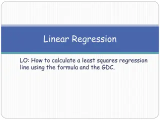 Calculate Least Squares Regression Line