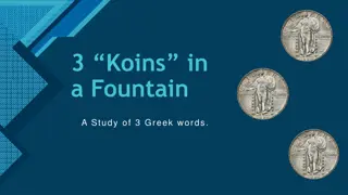 Study of Greek Words for Understanding New Testament
