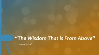 Wisdom from Above in James: Key Qualities