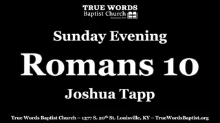 Calling Upon the Name of the Lord - True Words Baptist Church Sermon