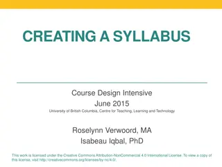 Creating a Learning-Centered Syllabus