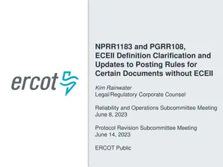 Clarification and Updates Regarding ECEII Definition and Document Handling in ERCOT