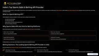India’s Leading Sportsbook Data API Provider – Betting Solutions