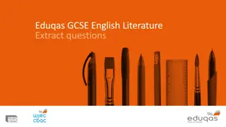 English Literature Extract Questions and Approaches