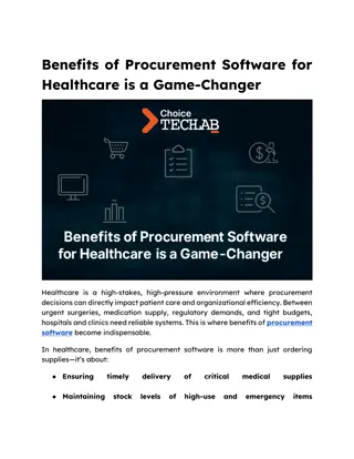 Benefits of Procurement Software for Healthcare is a Game-Changer