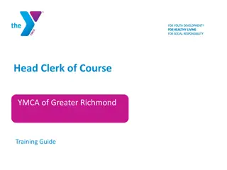 YMCA of Greater Richmond Head Clerk of Course Training Guide