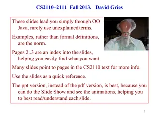 Understanding Object-Oriented Java with David Gries