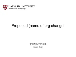 Proposed Organizational Change Plan