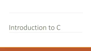 Introduction to C Programming