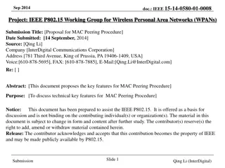 IEEE MAC Peering Procedure Proposal