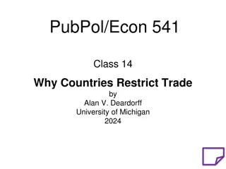 Understanding Why Countries Impose Trade Restrictions
