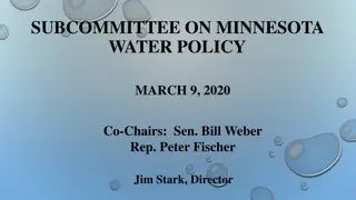 Minnesota Water Policy Subcommittee Meeting Highlights