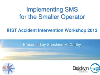 Implementing SMS for Small Operators: Workshop Insights
