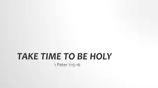 Time to Be Holy: Embrace Sacred Living