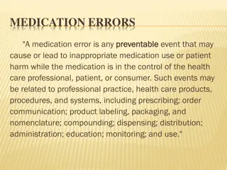 Understanding Medication Errors and Factors Contributing to Them