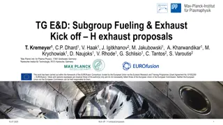 Fueling & Exhaust Proposals Kick-off Meeting Highlights
