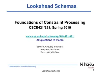 Constraint Processing Foundations in Lookahead Schemas