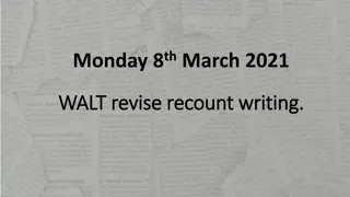 Writing a Newspaper Report on Balham Children Returning to School