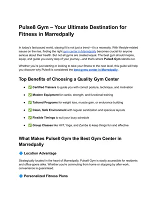 Pulse8 Gym – Your Ultimate Destination for Fitness in Marredpally