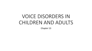 Understanding Voice Disorders in Children and Adults