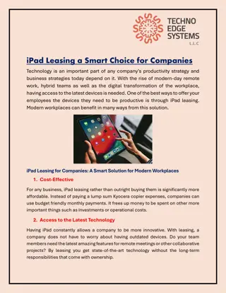 iPad Leasing a Smart Choice for Companies