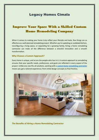Improve Your Space With a Skilled Custom Home Remodeling Company