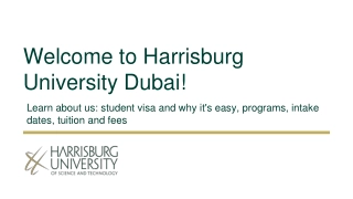 Welcome to Harrisburg University Dubai!