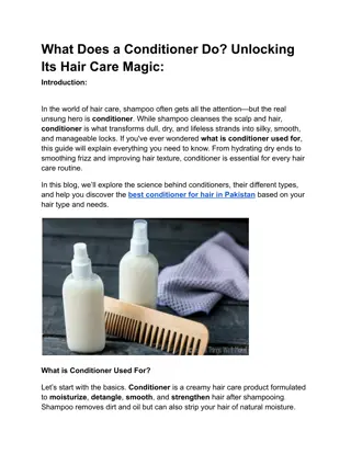What Does a Conditioner Do? Unlocking Its Hair Care Magic: