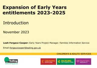 Expansion of Early Years Entitlements 2023-2025 Overview