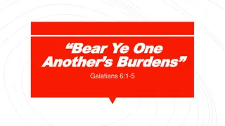 Understanding the Command to Bear One Another's Burdens